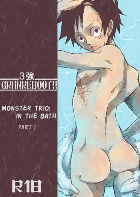18yo Monster Trio: In The Bath - One piece Heels