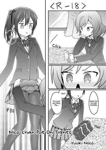 Groping [Kinoko Hamburg Tei (Yuuki Noco)] Haikei Nico-chan Ga Tights O Haiteki Mashita | Nico-chan Put On Tights (Love Live!) [English] [Digital] - Love Live Threeway