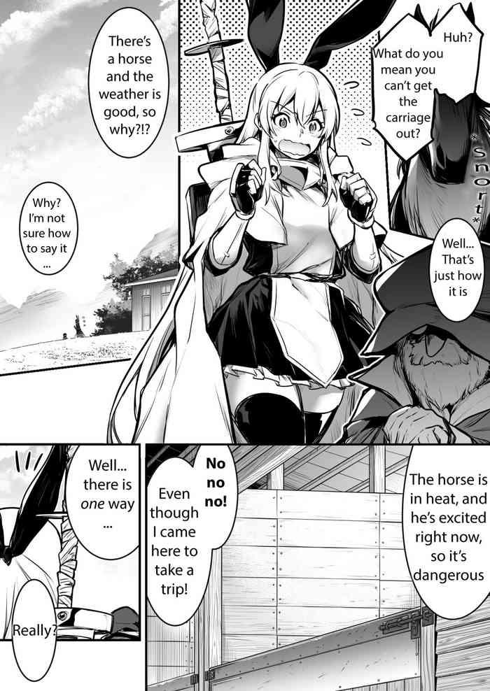 [Lefthand] Adventure-chan Helps The Lustful Horse Cum So He'll Carry Her Away (Fruit Translations)