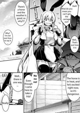 Fitness Adventure-chan helps the lustful horse cum so he'll carry her away Step Fantasy