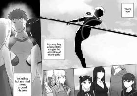 Real Amateur Shirou X Irisviel + Tohsaka Mama - Fate stay night Fate zero Ball Sucking