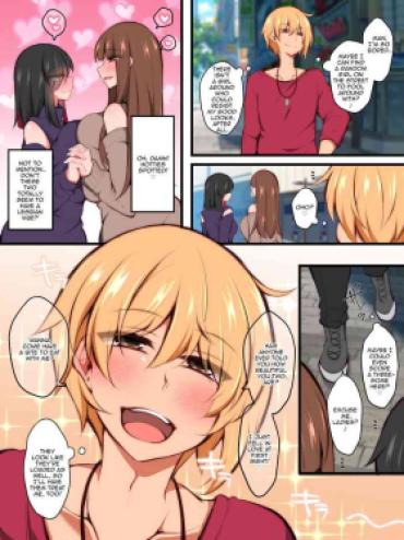 [Kimagure Na Bakeneko (Jenigata, Gokuraku Jouko)] Futanari Rezukappuru No Aida Ni Hairoutoshita Otoko | A Man Who Tried To Get Between A Futanari Lesbian Couple [English][FemdomScans]