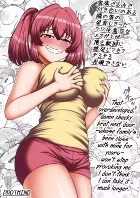Kazokugurumi de Tsukiai no Aru Tonari no Ie no Hatsuiku shikitta Kuso Namaiki na Mesugaki ga Ore o Shitsuyou ni Chouhatsu shite kite Sorosoro Gaman Dekinai