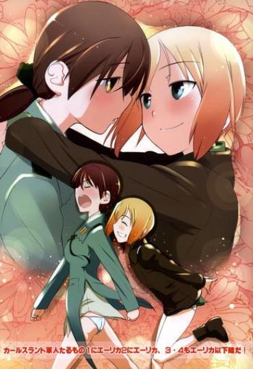 Celeb Karlsland Gunjin Tarumono 1 Ni Erica 2 Ni Erica 3・4 Mo Erica Ikaryakuda! – Strike Witches Sexo Anal